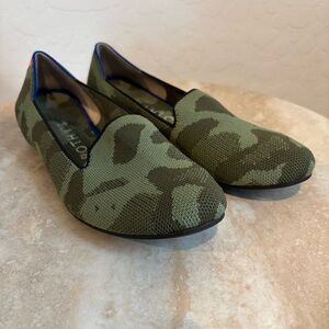 Rothy’s The loafer olive camo slip on flats